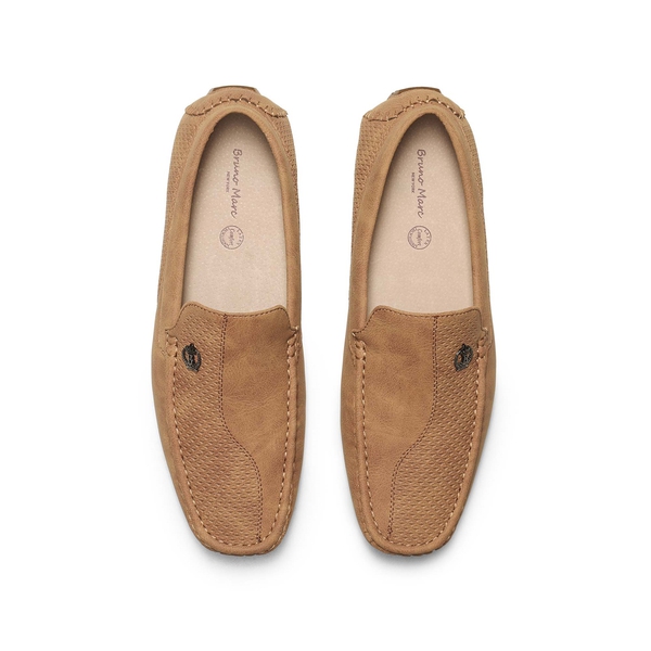 Men's Versatile PU Leather Casual Loafers - TAN - 5